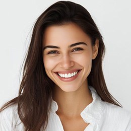 Portrait of smiling young woman with perfect teeth